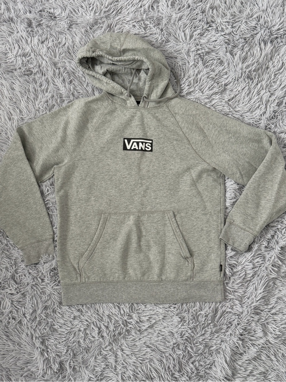 Vans Men's Gray Hooded Pullover Sweatshirt